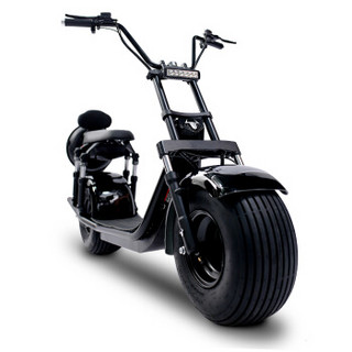 启牛哈雷电动车成人新款代步电动车滑板车双人座大轮胎电动摩托车滑板车电瓶车自行车可拆卸 X60经典黑    锂电池60v13.6ah