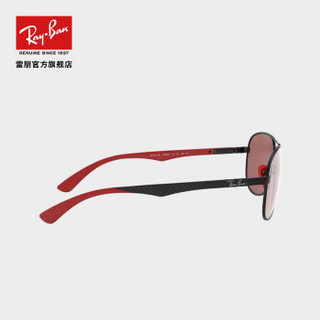 RayBan雷朋太阳镜法拉利系列偏光康目驾驶司机镜0RB8313M F002H2黑色镜框紫色镜面银色偏光康目色镜片 尺寸61