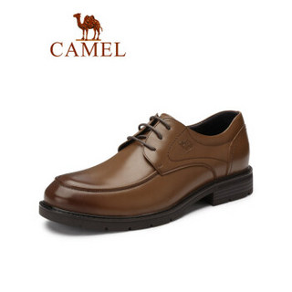 CAMEL 骆驼 商务正装软牛皮复古皮鞋 A932102500 棕色