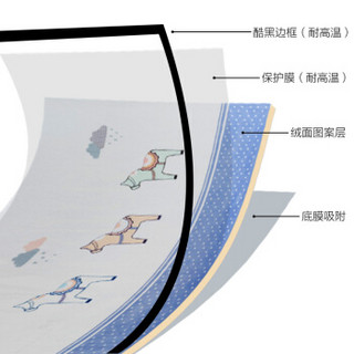 宝优妮 厨房防油贴纸耐高温灶台贴吸油烟机自粘墙贴家用防水瓷砖贴厨房用品 吸油烟装饰贴-小马图案