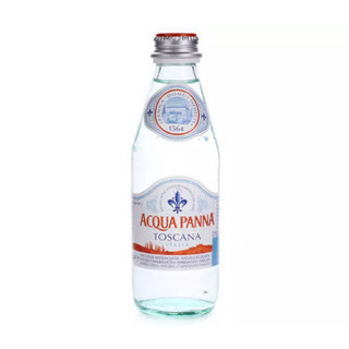 普娜Acqua Panna矿泉水玻璃瓶装250ml*24瓶 饮用水无汽弱碱 瓶装水整箱包邮