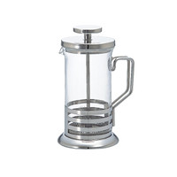 HARIO 日本原装进口耐热玻璃不锈钢法压式茶壶 冲茶器 THJ-2SV