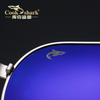 【官方旗舰】cookshark库克鲨鱼太阳镜男士偏光司机镜开车驾驶眼镜墨镜蛤蟆镜 黑色