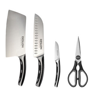 德世朗（DESLON） 厨房刀具套装 德国钼钒钢菜刀五件套 莱茵刀具4E