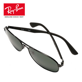 RayBan 雷朋太阳镜墨镜男女款蛤蟆镜复古时尚潮流0RB3549可定制 006/71 黑色镜框绿色镜片 尺寸61