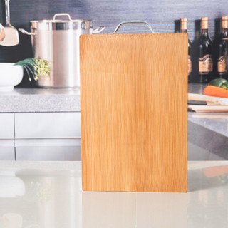 好管家 防滑整竹砧板方形切菜板家用案板厨房擀面板刀板大号菜板 1-2人用(32*22*1.8cm)