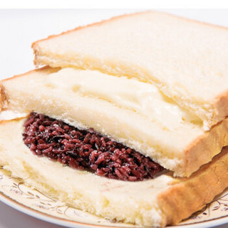 紫米面包黑米夹心奶酪切片吐司营养早餐下午茶甜点三明治整箱 紫米夹心面包（5袋装共500g）