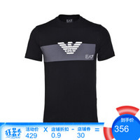 阿玛尼（ARMANI）男装男士时尚休闲百搭短袖T恤 97520 黑色 XL
