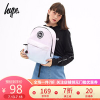 Hype双肩包女 渐变小清新背包 简约时尚百搭ins风潮牌大学生书包 AW180376粉色/蓝色