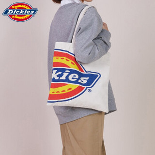 Dickies帆布包女士单肩包经典大logo托特包正品大容量小清新手提包白色帆布袋 白色171U90LBB87WT06