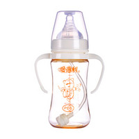 爱得利(IVORY) 奶瓶 宽口径 婴儿奶瓶 PES奶瓶240ml(配十字奶嘴)Y1016颜色图案随机发货