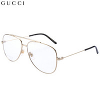 古驰(GUCCI)眼镜框男 镜架  透明镜片金色镜框GG0442O 002 60mm