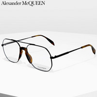 ALEXANDER MCQUEEN 亚历山大·麦昆(AlexanderMcQUEEN)眼镜框男 镜架 透明镜片黑色镜框AM0199O 001 57mm