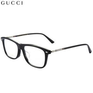 古驰(GUCCI)眼镜框男 镜架  透明镜片黑色镜框GG0519OA 005 55mm