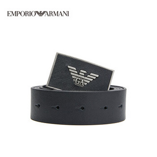 EMPORIO ARMANI 阿玛尼奢侈品男士立体鹰标金属按扣腰带 Y4S196-YMF0G BLACK-80001 105
