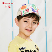 卡蒙（Kenmont）km-4684 6-9岁儿童鸭舌帽男宝棒球帽透气网布宝宝太阳帽男孩户外帽子 米色 可调节(54cm)