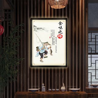 饭店装饰画中式餐馆墙面装饰海报壁画LED发光广告牌火锅餐厅挂画