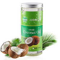 YEFU 椰富 冷榨椰子油1L特级食用油mtc油天然纯椰油护肤护发大容量 1件装