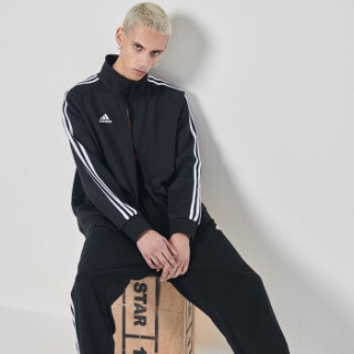 男装2020夏季新款时尚上衣运动服阿迪达斯 adidas官网休闲舒适防风夹克外套 TR30J1-BW黑白夹克 XL