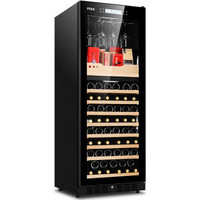 富客(FUKE) FK-168WD1智能恒温负离子净化空气独立双温红酒柜冷藏冰吧家用 黑色红酒茶叶款