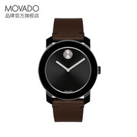 摩凡陀（Movado）官方旗舰店 瑞士手表 波特系列 BOLD 42mm石英腕表 男士皮带腕表3600443