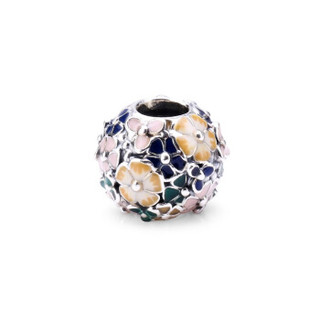 潘多拉 PANDORA 经典花环925银串饰 典雅时尚饰品 797907ENMX