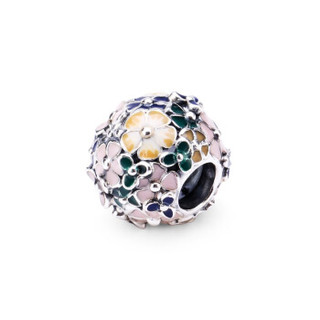 潘多拉 PANDORA 经典花环925银串饰 典雅时尚饰品 797907ENMX