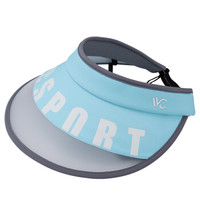 韩国VVC CM00068新款夏季女防晒帽韩版时尚运动太阳帽防紫外线百搭遮阳帽空顶帽 天蓝色