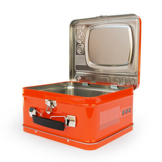 SUCK UK 儿童礼物电视机午餐盒户外郊游野餐盒学生便当盒便携式收纳盒礼品生日礼物 橙色