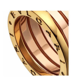 宝格丽（BVLGARI）女士Bzero.1传奇绝作多材质四环戒指 18K玫瑰金、白金和黄金