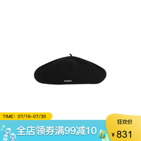 Kangol羊毛帽子男女贝雷帽画家帽纯色秋冬0252HT-1 Black L