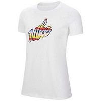 Nike/耐克女子运动短袖T恤NSW棉舒适印花圆领9369722 White XL
