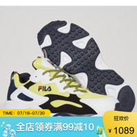 斐乐Fila男鞋低帮系带休闲鞋运动鞋1RM00730 LEMA/WHT/BLK 10.5