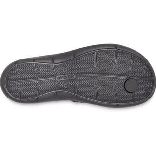 CROCS卡骆驰女鞋平底夹趾拖鞋205728 Black / Black 11