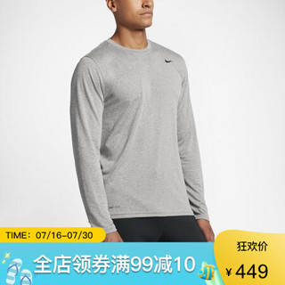 耐克NikeT恤男士长袖圆领训练上衣718837 Grey/Black/Black 2XL