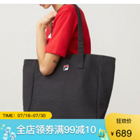 斐乐Fila单肩包帆布包托特包FLFT700 BLACK one size