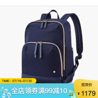 新秀丽(Samsonite)双肩包女包电脑包14英寸休闲背包书包128171 Navy Blue