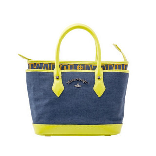 VIVIENNE WESTWOOD薇薇安威斯特伍德 奢侈品包包西太后手提包 71794 深蓝色/黄色