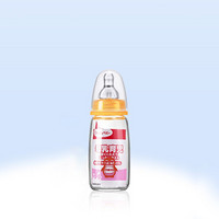 啾啾（CHUCHU） 日本进口新生婴儿奶瓶标准口径玻璃奶瓶配硅胶仿真乳头奶嘴 160ml 单只装 0644