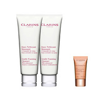 娇韵诗（CLARINS）轻柔泡沫洁面乳 125ml*2+焕颜弹力晚安霜15ml