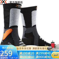 X-SOCKS4.0竞技男女冬季运动袜跑步中帮山地越野滑雪加厚保暖袜子 XBIONIC 男女款 黑/混合石灰 35-38