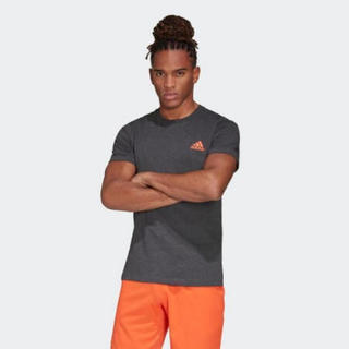 Adidas阿迪达斯男士跑步运动透气短袖上衣夏季休闲打底T恤FM4418 Grey L