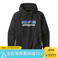 Patagonia巴塔哥尼亚卫衣男连帽套头字母39539 BLK XS