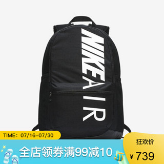 耐克Nike男包女包双肩包中号训练背包BA6353 Black/Black/White ONE SIZE