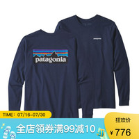 Patagonia巴塔哥尼亚T恤男款长袖棉质字母圆领39161 CNY XL