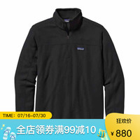 Patagonia巴塔哥尼亚抓绒衣男户外速干保暖立领套头衫26176 BLK XS