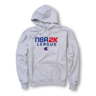 Champion冠军男款卫衣上衣连帽NBA 2K舒适休闲CS2071 550790 Heather Grey L