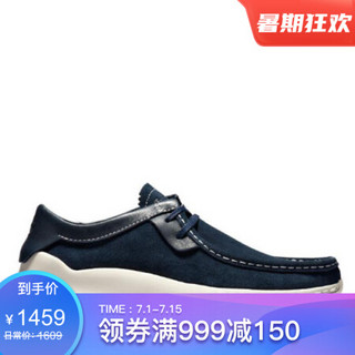 Timberland添柏岚男鞋低帮系带舒适厚底休闲鞋A2HYB838 Navy Suede 10 M