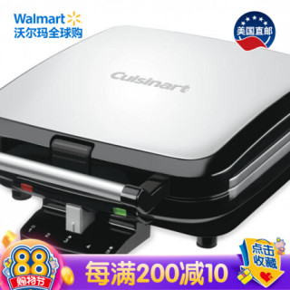 美国直邮cuisinart 4片不锈钢比利时华夫饼干机 方形 报价价格评测怎么样 什么值得买