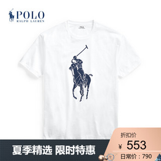 Ralph Lauren/拉夫劳伦男装 2020年春季定制修身版型平纹针织T恤12181 100-白色 M